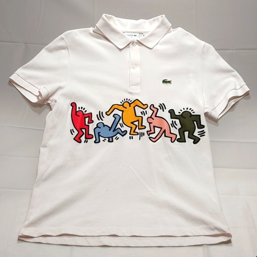 Lacoste x Keith Haring Size: US M Polo Shirt Collectible Artist Collaboration